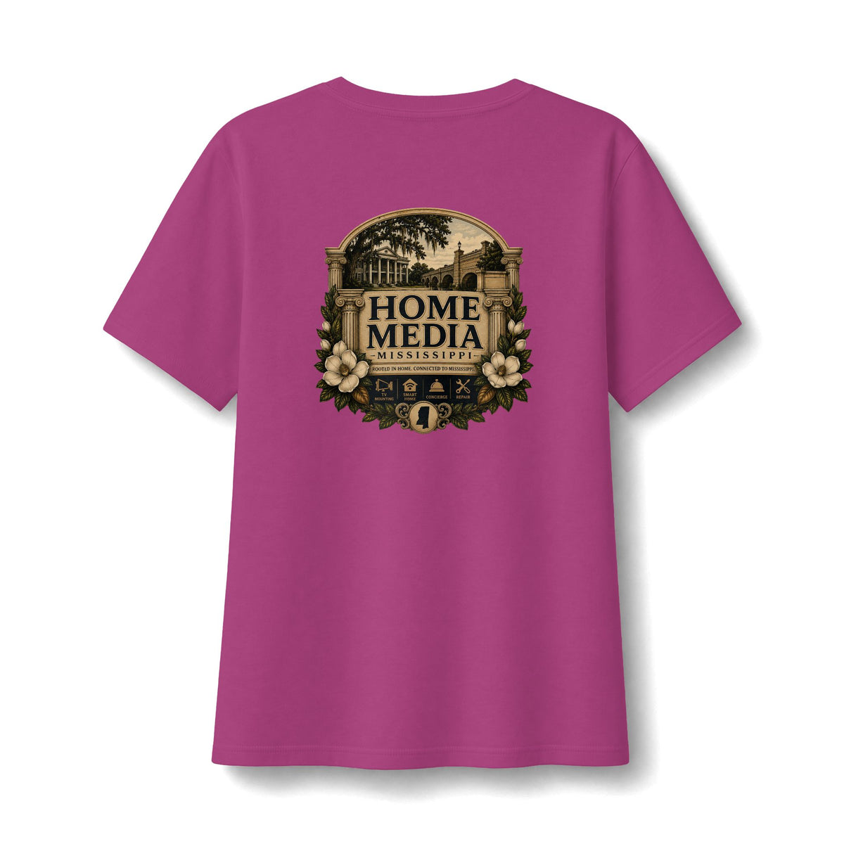 Home Media Mississippi V-Neck Tee — Home Media Logo T-Shirt