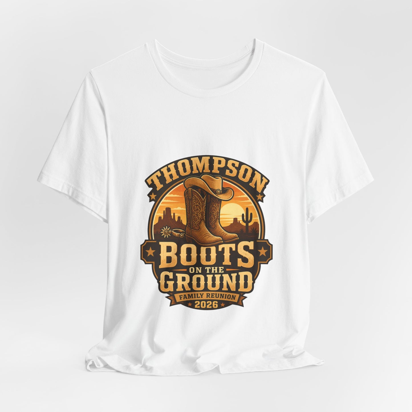 Express Boots on the Ground Family Reunion Tee — 'Thompson' Western Cowboy Design (2026)