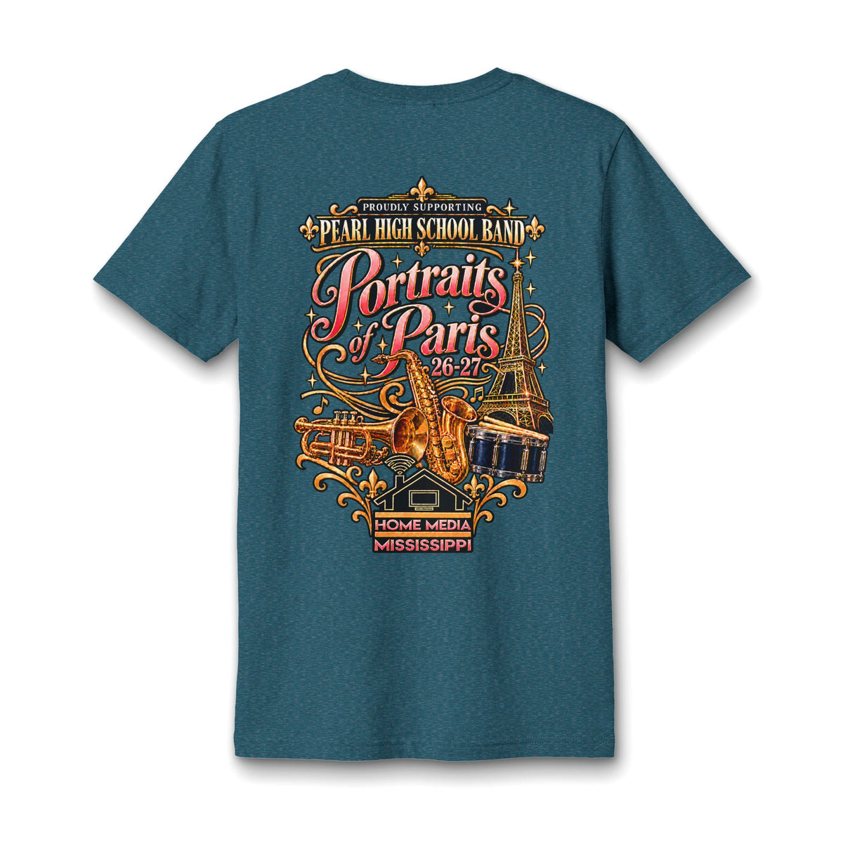 Sax Mom Pearl High School Band V-Neck Tee
