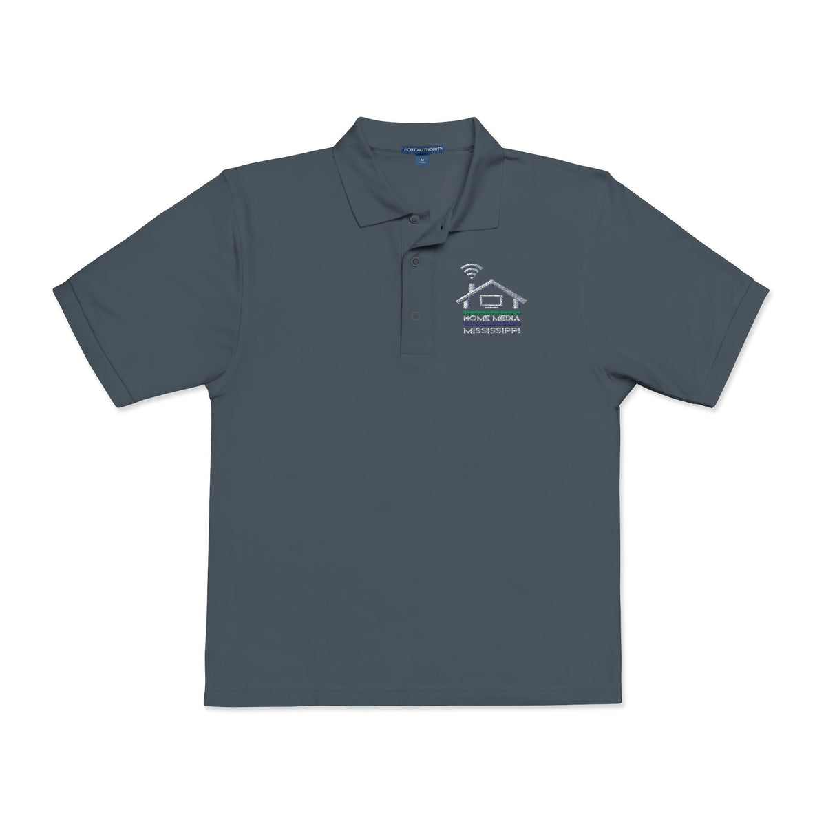 Embroidered Coastal Dolphin Polo Shirt — Casual Nautical Golf Tee