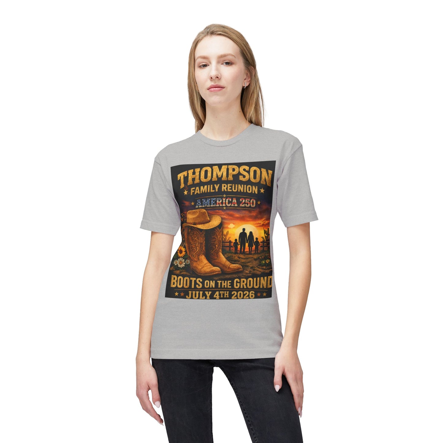 Thompson Family Reunion T-Shirt — "Boots on the Ground" July 4th 2026