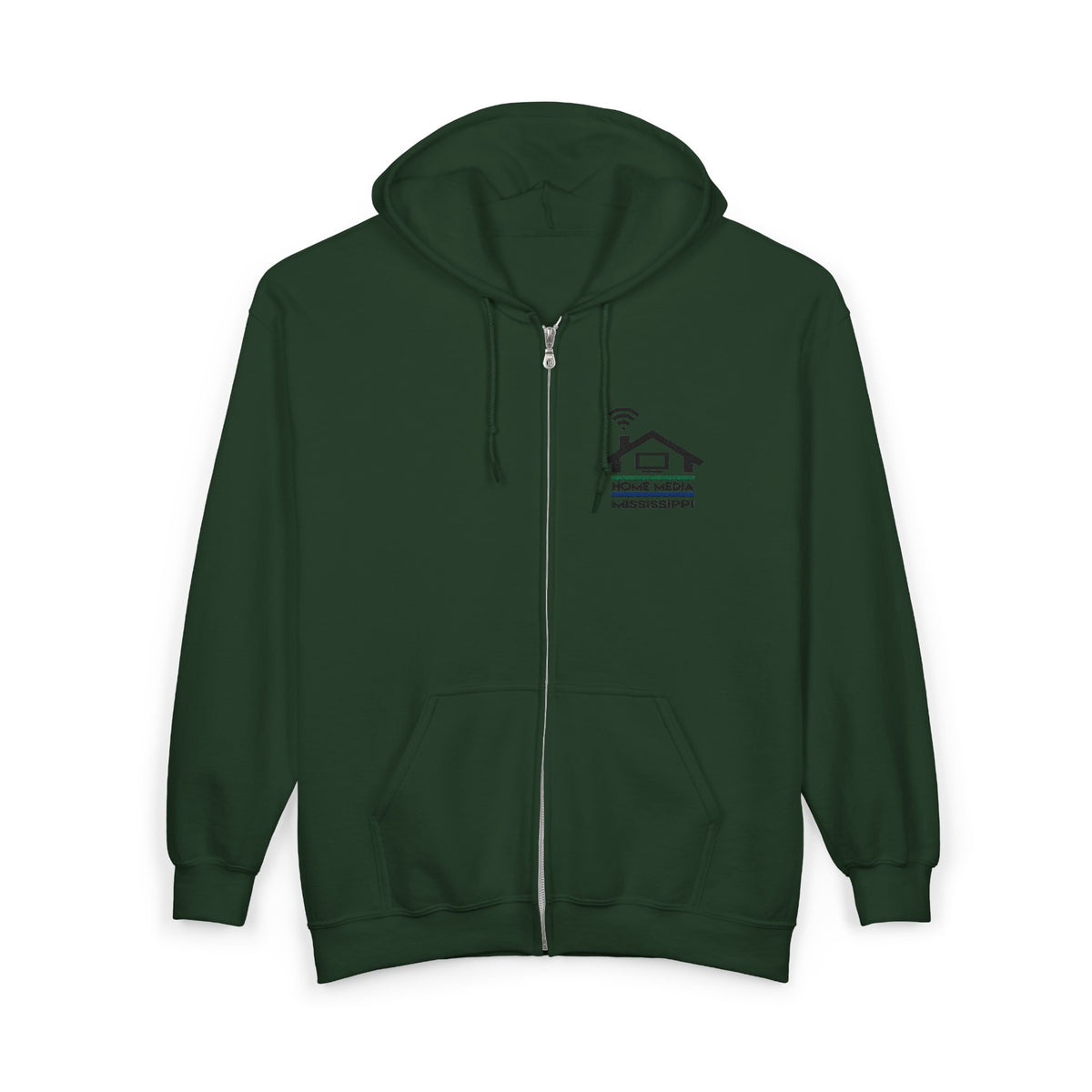 Smart Home Wi‑Fi Zip Hoodie — Home Automation Logo Sweatshirt