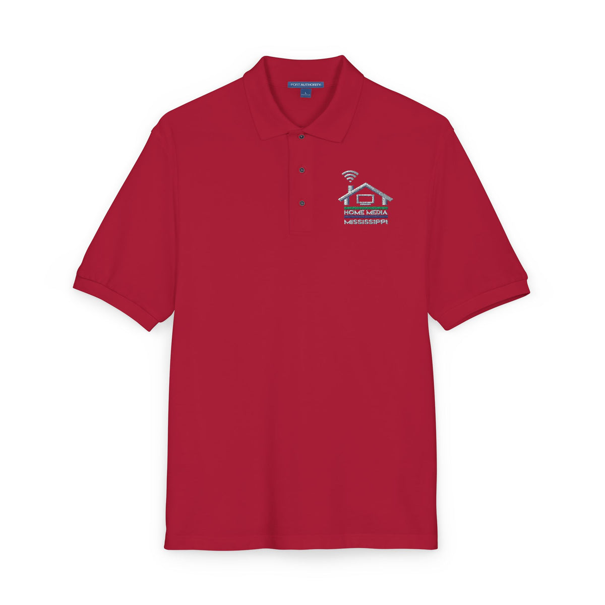 Embroidered Coastal Dolphin Polo Shirt — Casual Nautical Golf Tee