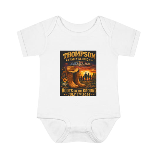 Infant Bodysuit - Personalized 'Thompson Family Reunion: Boots on the Ground' Baby Onesie (Custom Year & Name)