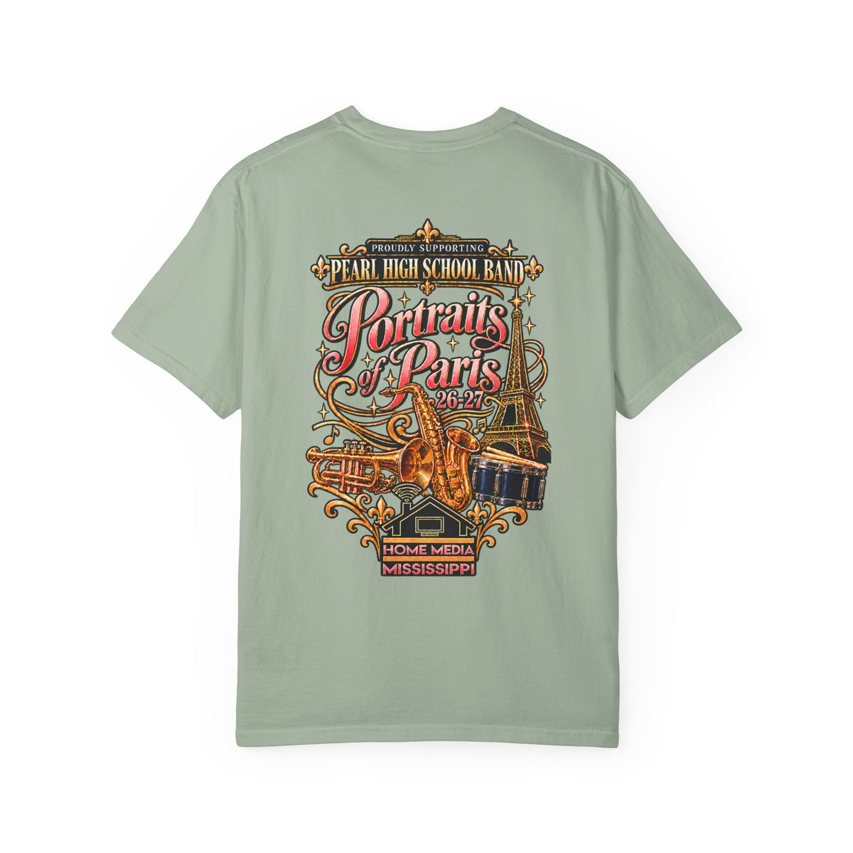 Sax Dad Portraits of Paris Graphic T-Shirt