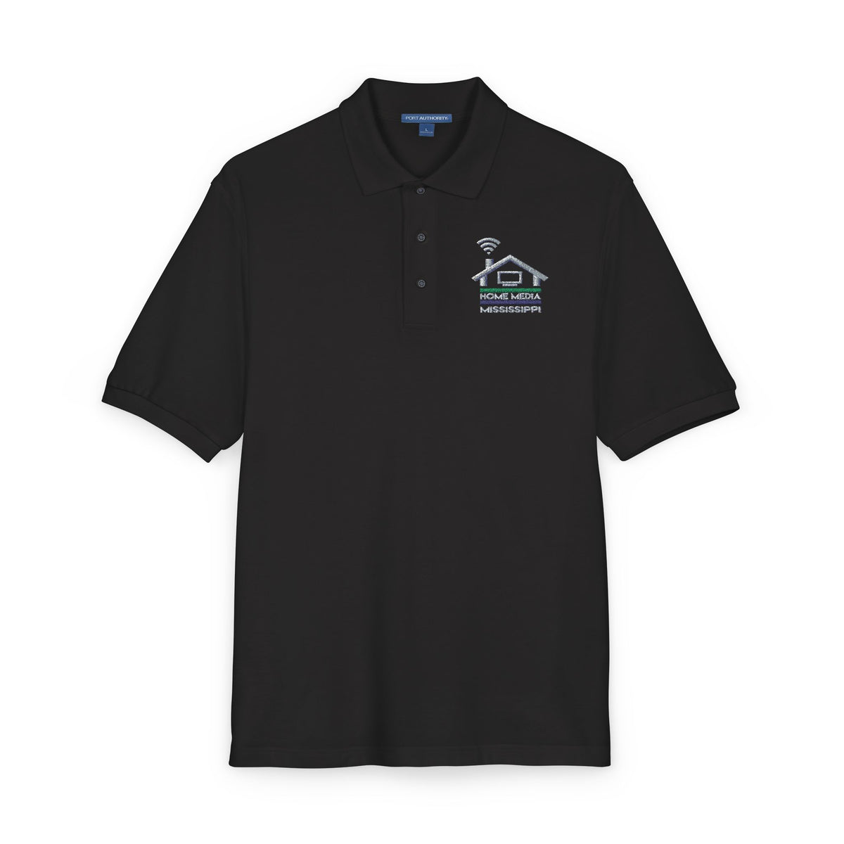 Embroidered Coastal Dolphin Polo Shirt — Casual Nautical Golf Tee
