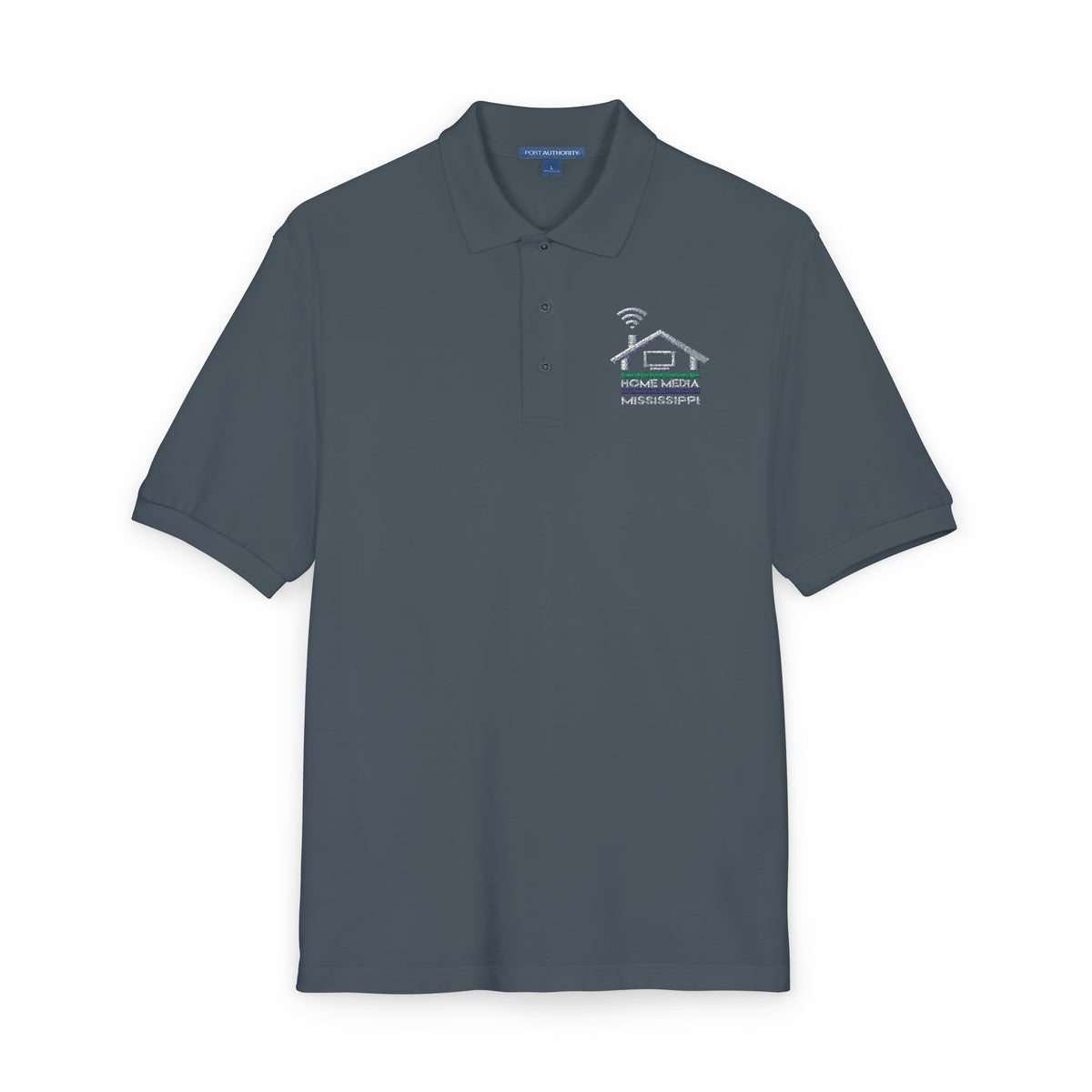 Embroidered Coastal Dolphin Polo Shirt — Casual Nautical Golf Tee