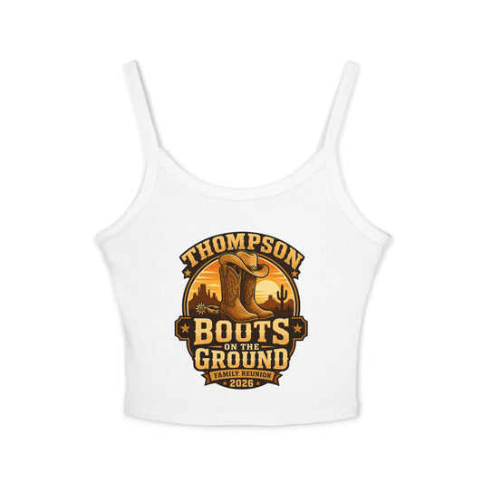 Thompson Family Reunion Crop Tank – "Boots on the Ground" July 4, 2026 USA 250
