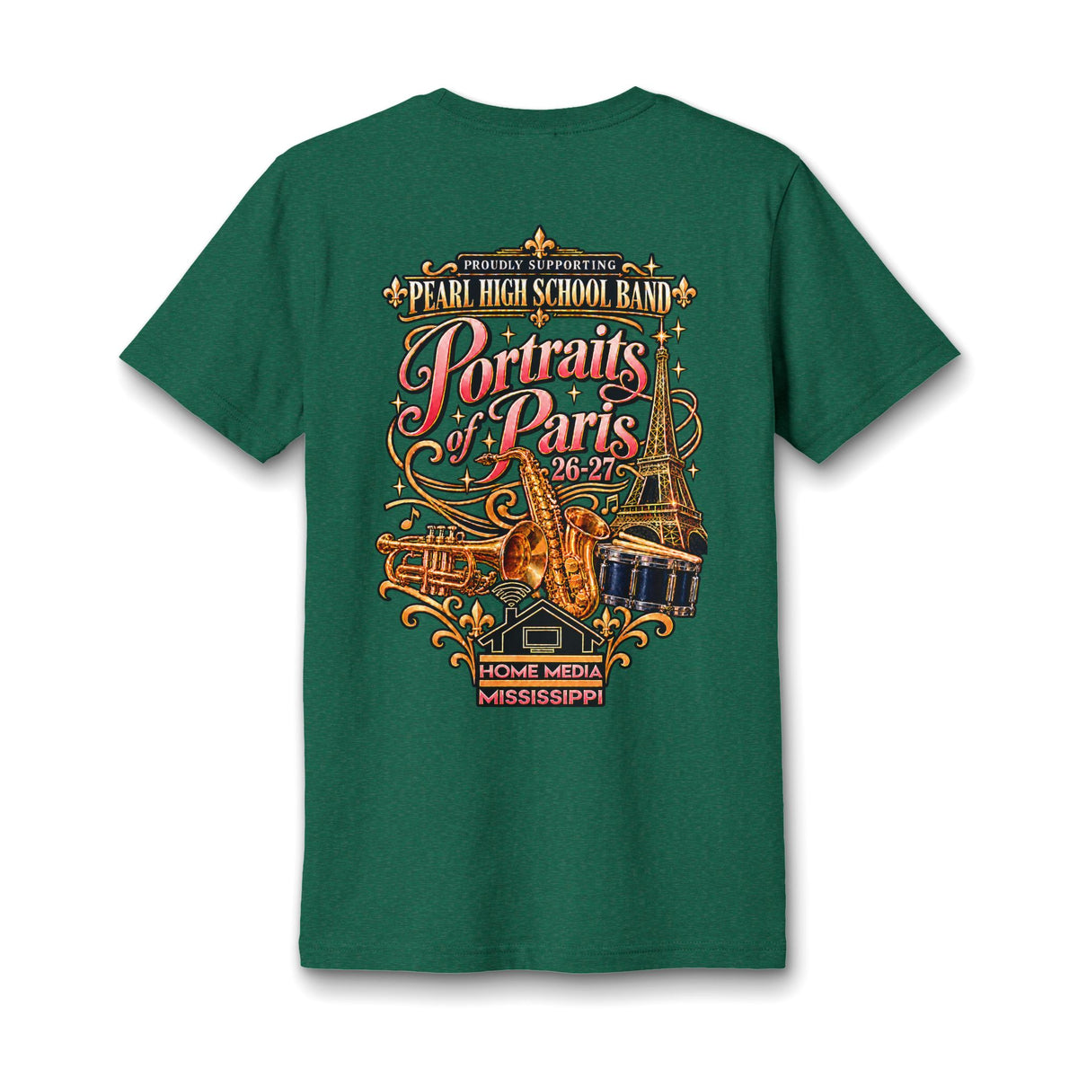 Sax Mom Pearl High School Band V-Neck Tee