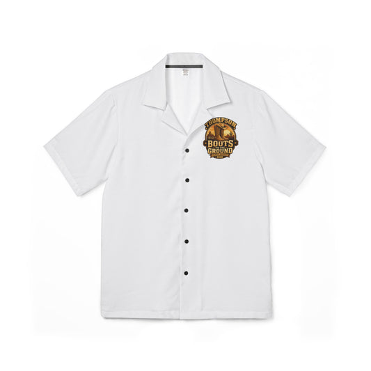 Vintage 'Boots on the Ground' Camp Shirt — Men's Hawaiian Button-Up