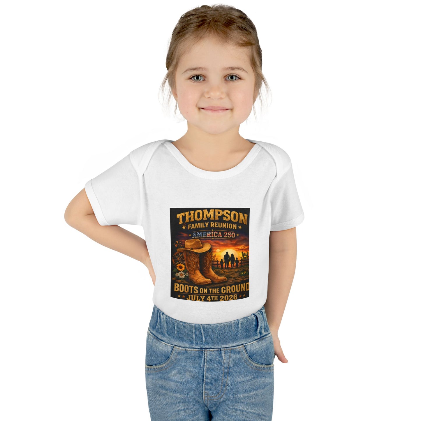 Infant Bodysuit - Personalized 'Thompson Family Reunion: Boots on the Ground' Baby Onesie (Custom Year & Name)