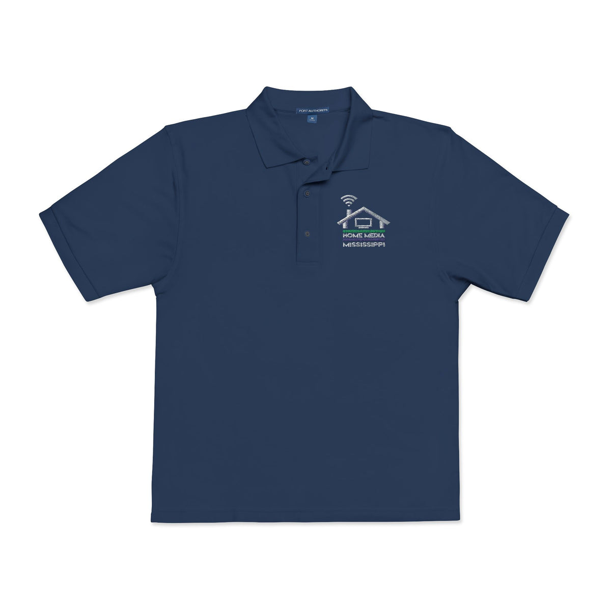 Embroidered Coastal Dolphin Polo Shirt — Casual Nautical Golf Tee