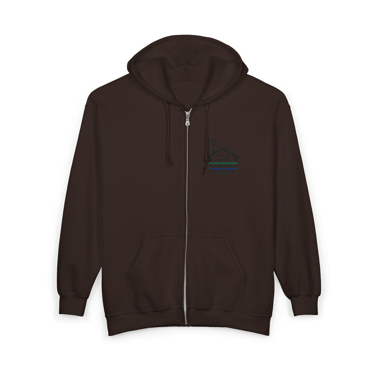 Smart Home Wi‑Fi Zip Hoodie — Home Automation Logo Sweatshirt