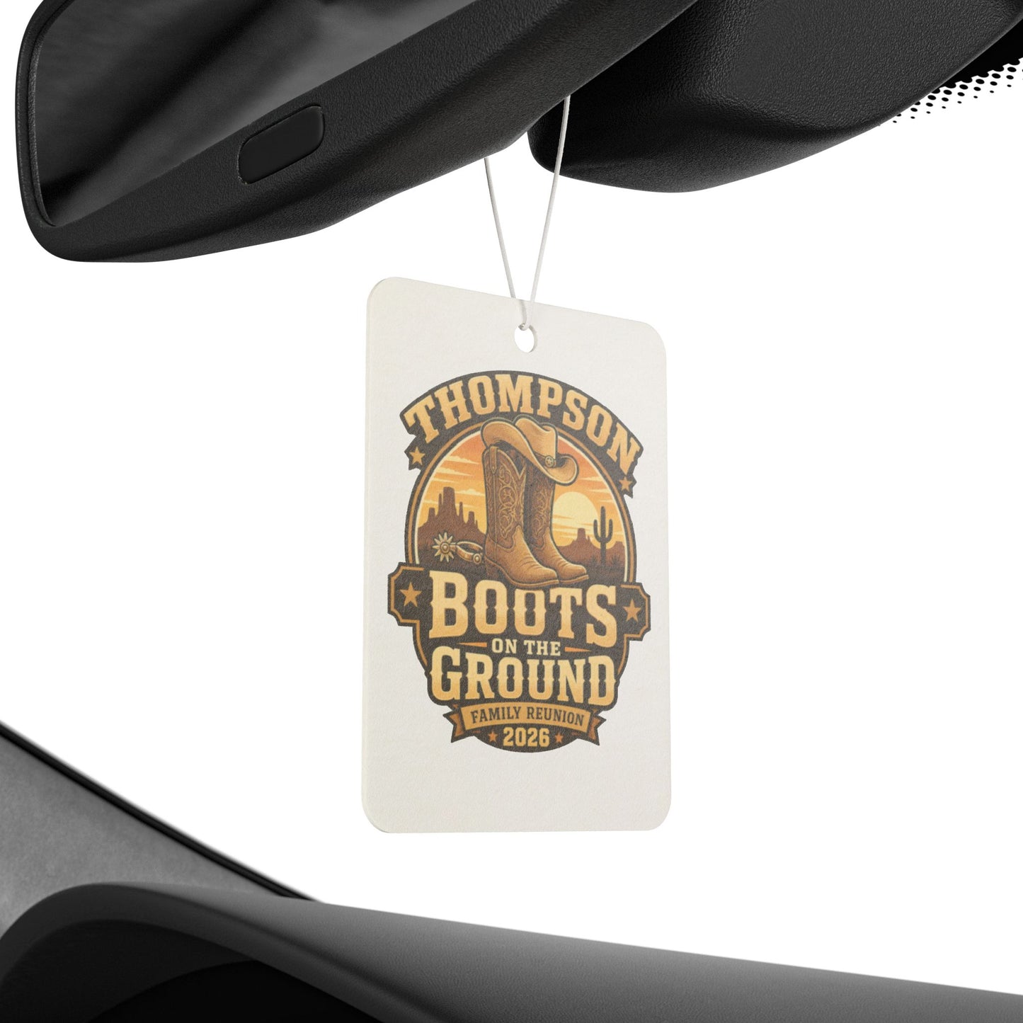Car Air Freshener — 'Thompson Boots on the Ground' Western Cowboy Scented Ornament