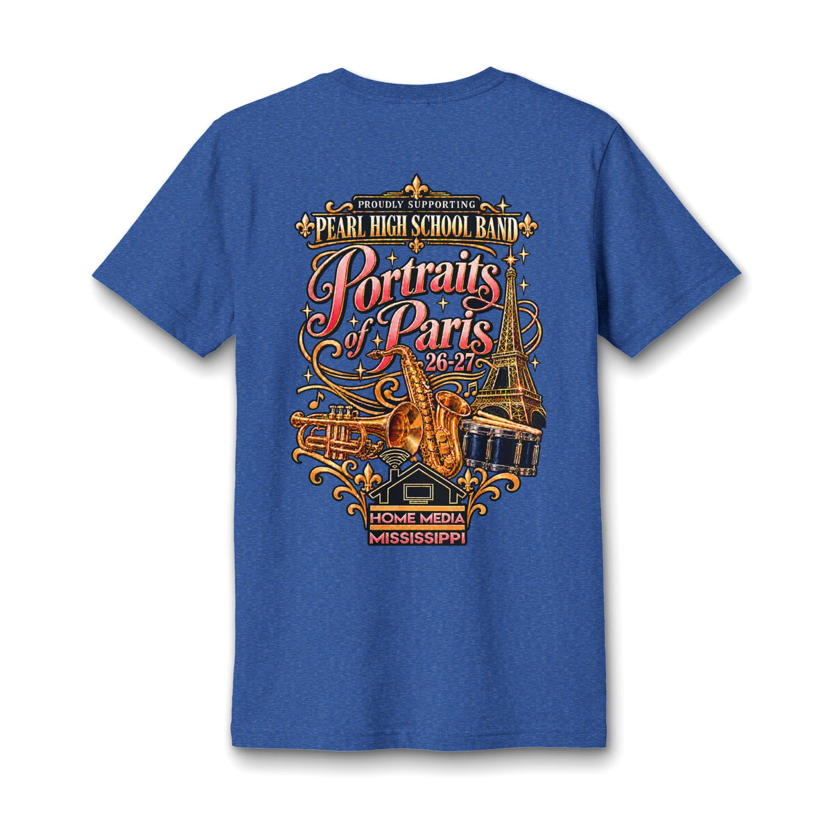 Sax Mom Pearl High School Band V-Neck Tee