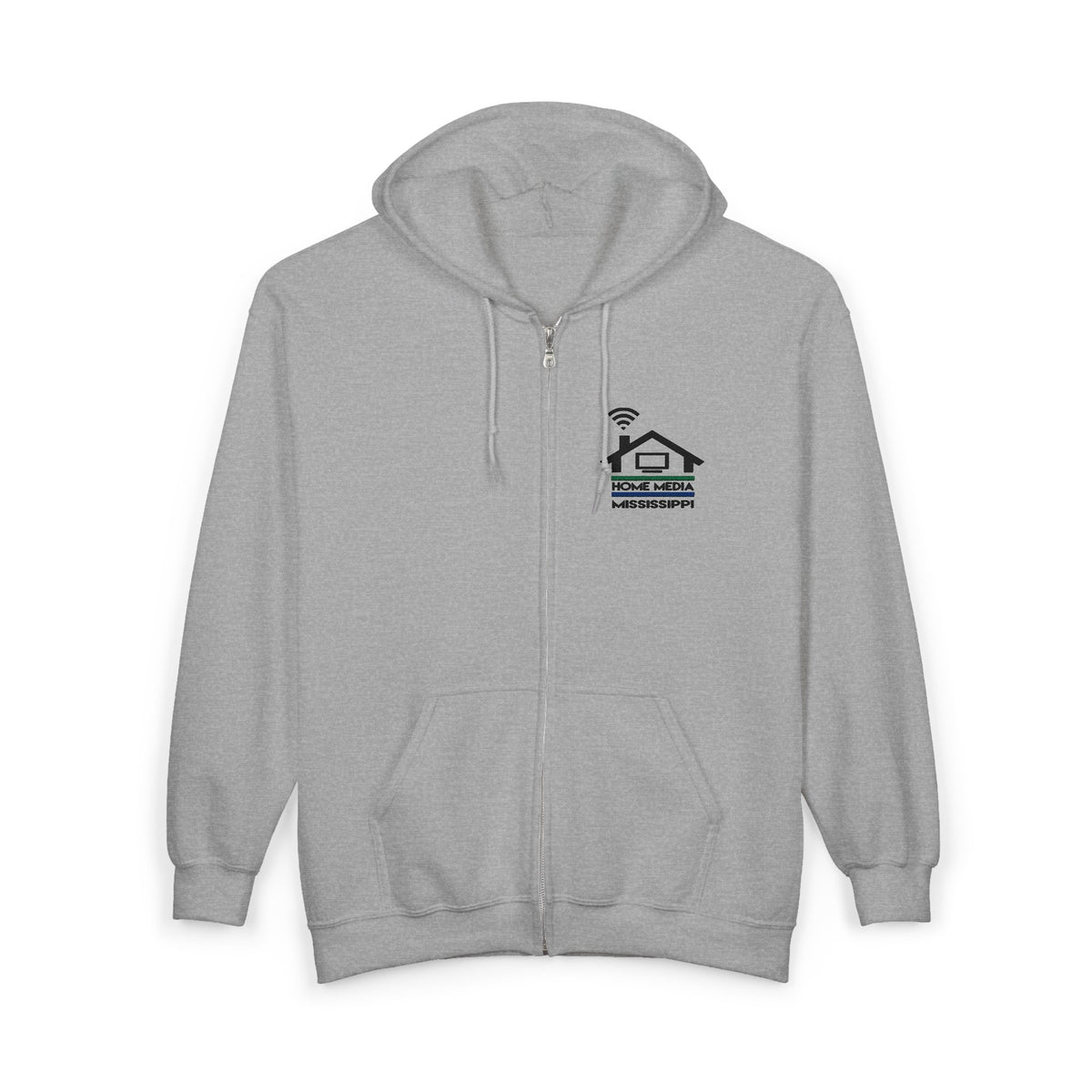 Smart Home Wi‑Fi Zip Hoodie — Home Automation Logo Sweatshirt