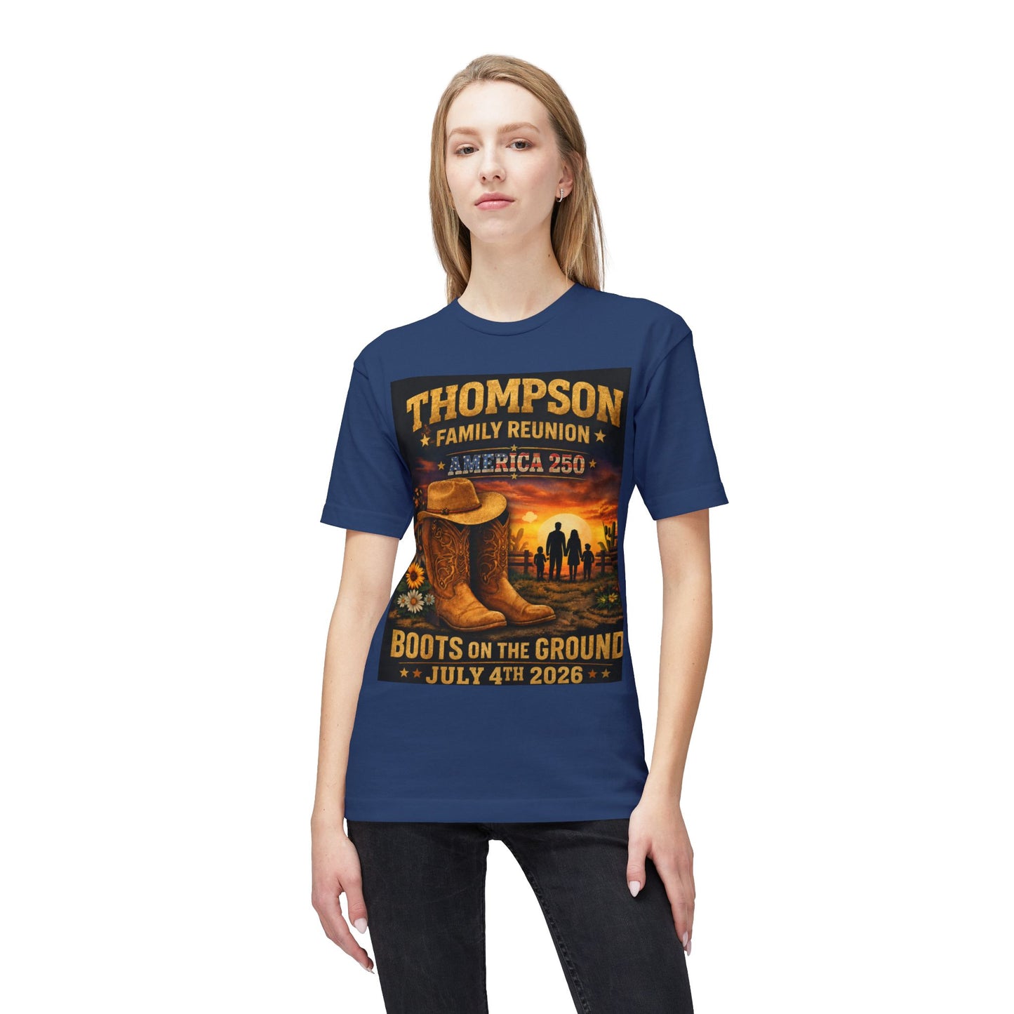 Thompson Family Reunion T-Shirt — "Boots on the Ground" July 4th 2026
