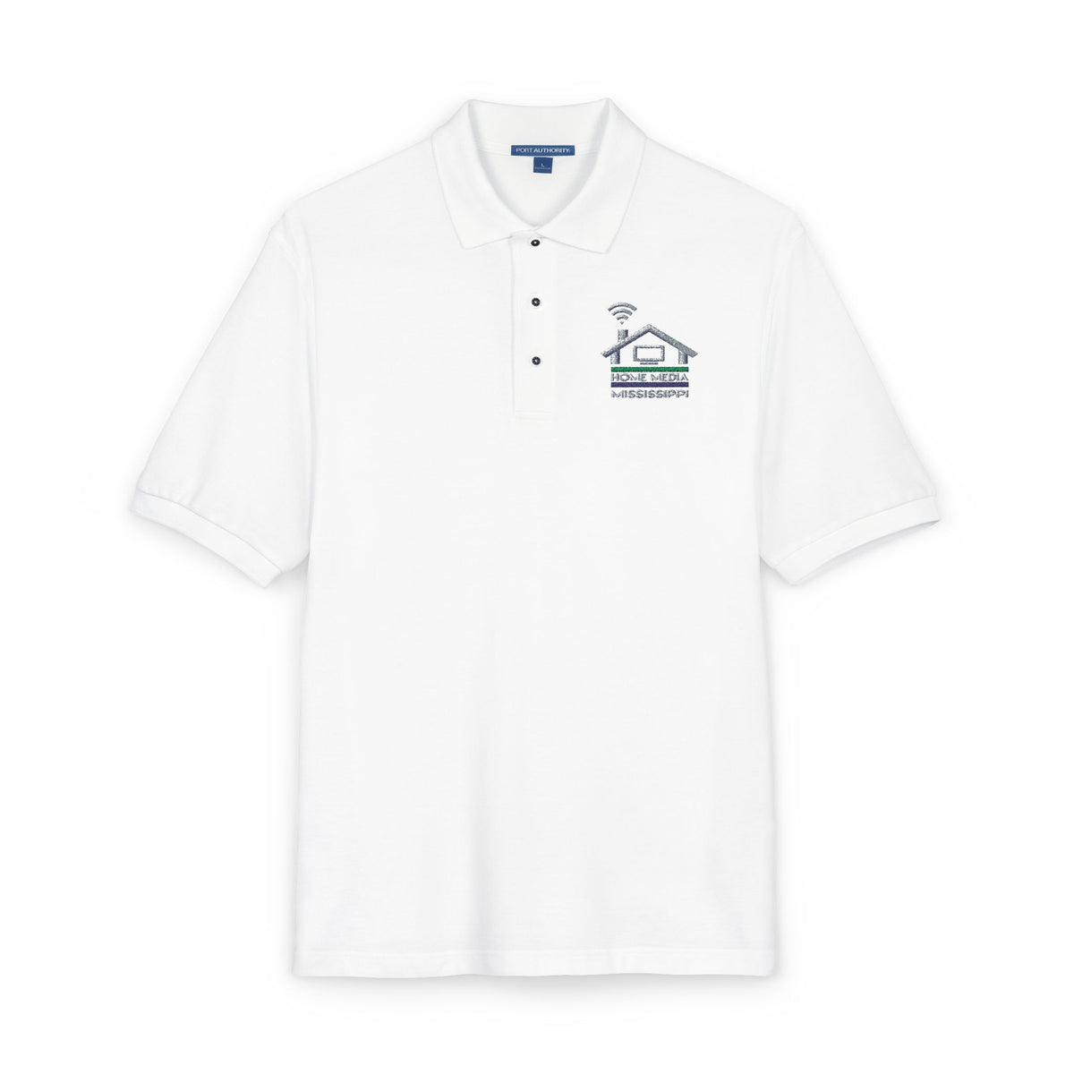 Embroidered Coastal Dolphin Polo Shirt — Casual Nautical Golf Tee