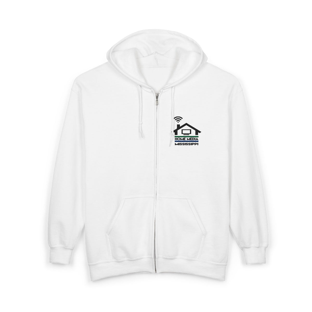 Smart Home Wi‑Fi Zip Hoodie — Home Automation Logo Sweatshirt