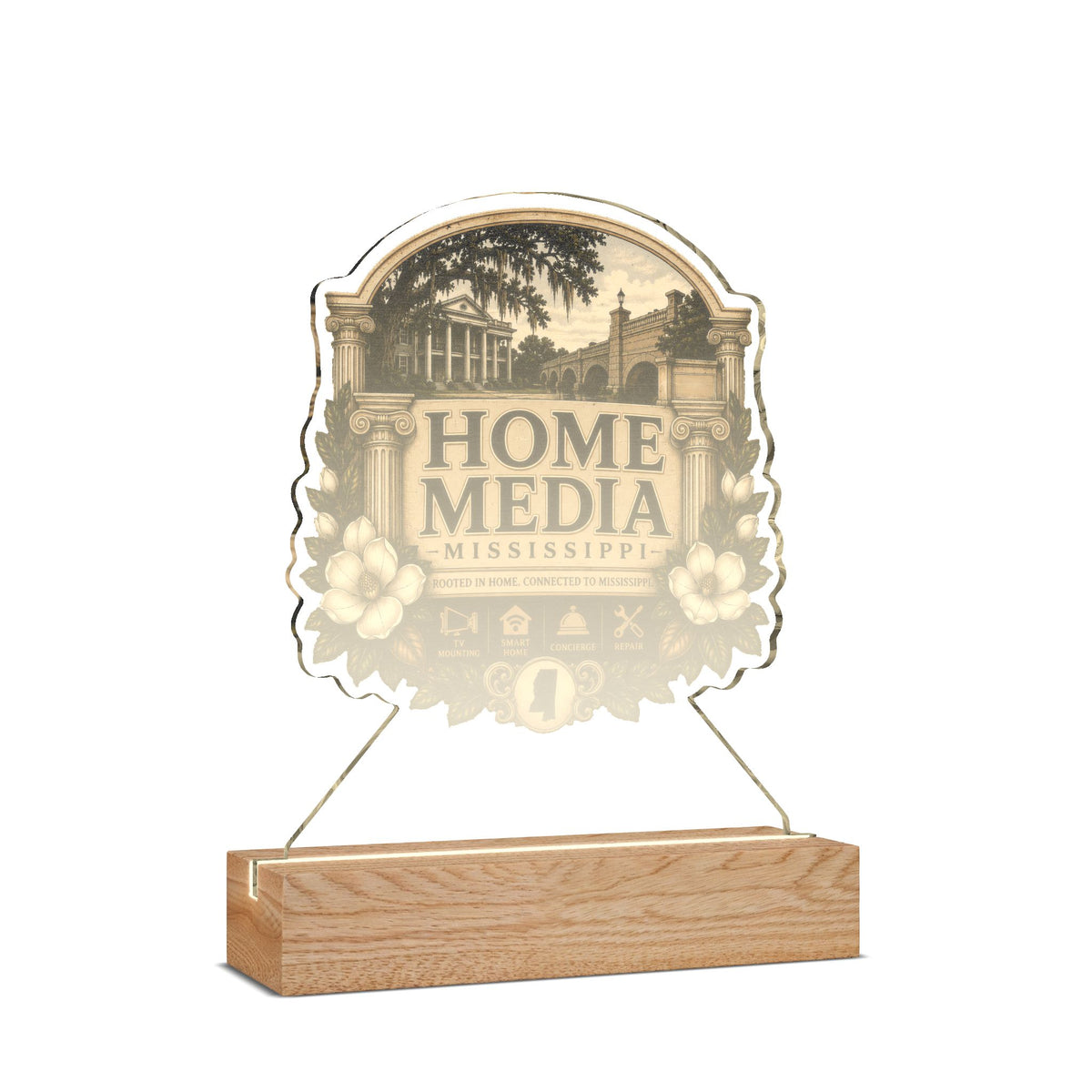Custom Acrylic Night Light – Personalized UV-Printed Home Media Design