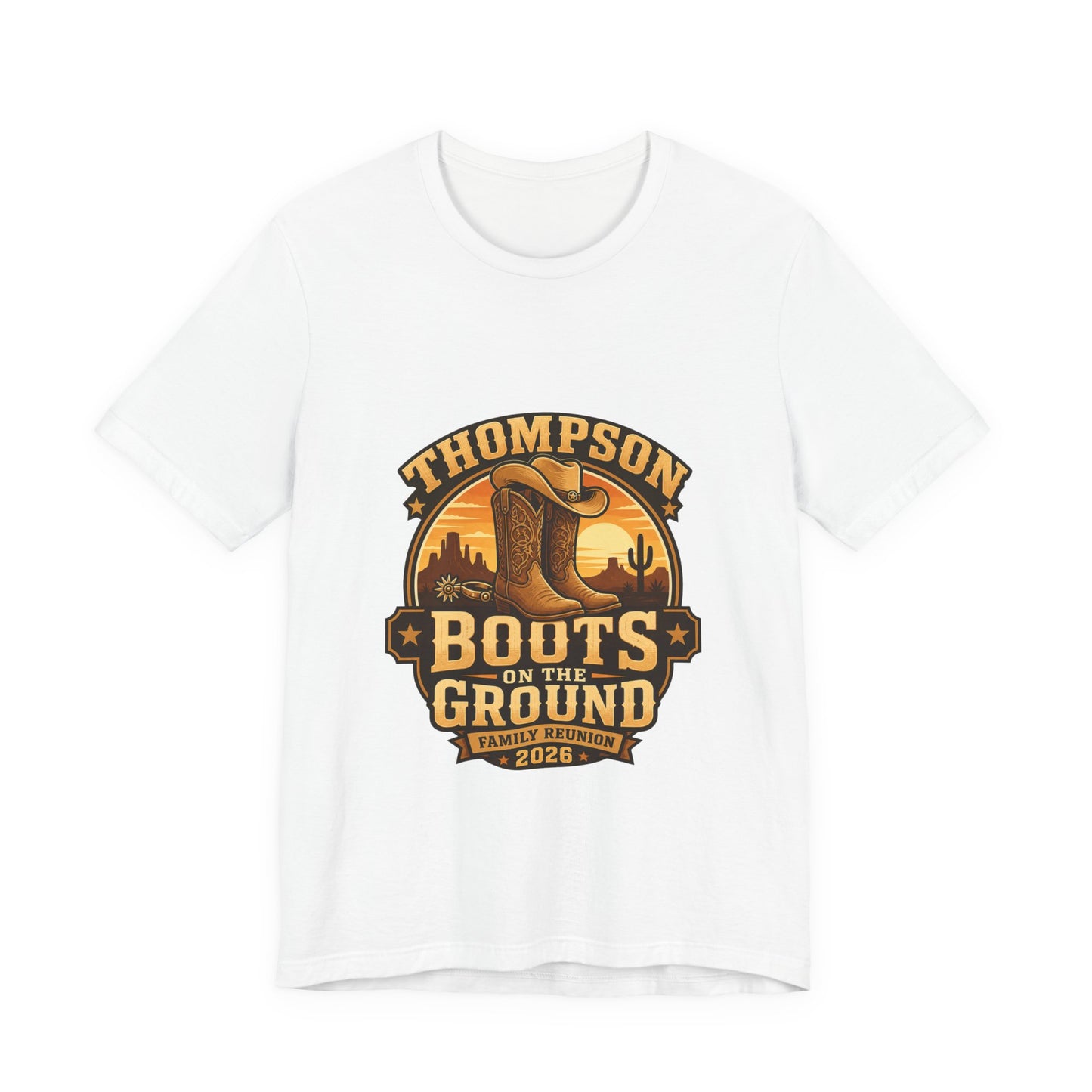 Express Boots on the Ground Family Reunion Tee — 'Thompson' Western Cowboy Design (2026)