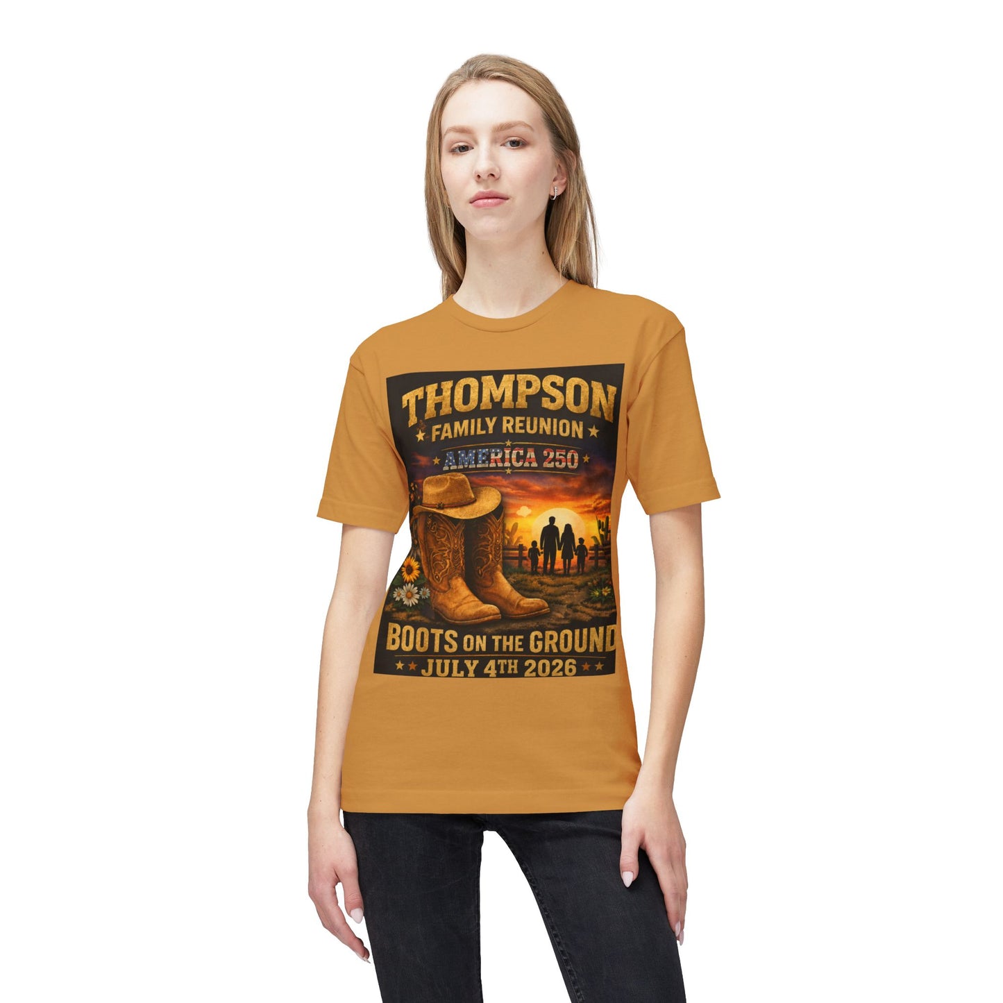 Thompson Family Reunion T-Shirt — "Boots on the Ground" July 4th 2026