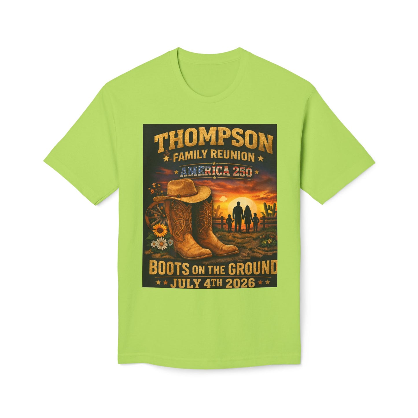 Thompson Family Reunion T-Shirt — "Boots on the Ground" July 4th 2026