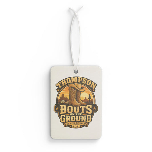 Car Air Freshener — 'Thompson Boots on the Ground' Western Cowboy Scented Ornament