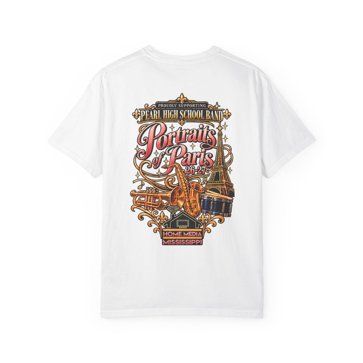 Sax Dad Portraits of Paris Graphic T-Shirt