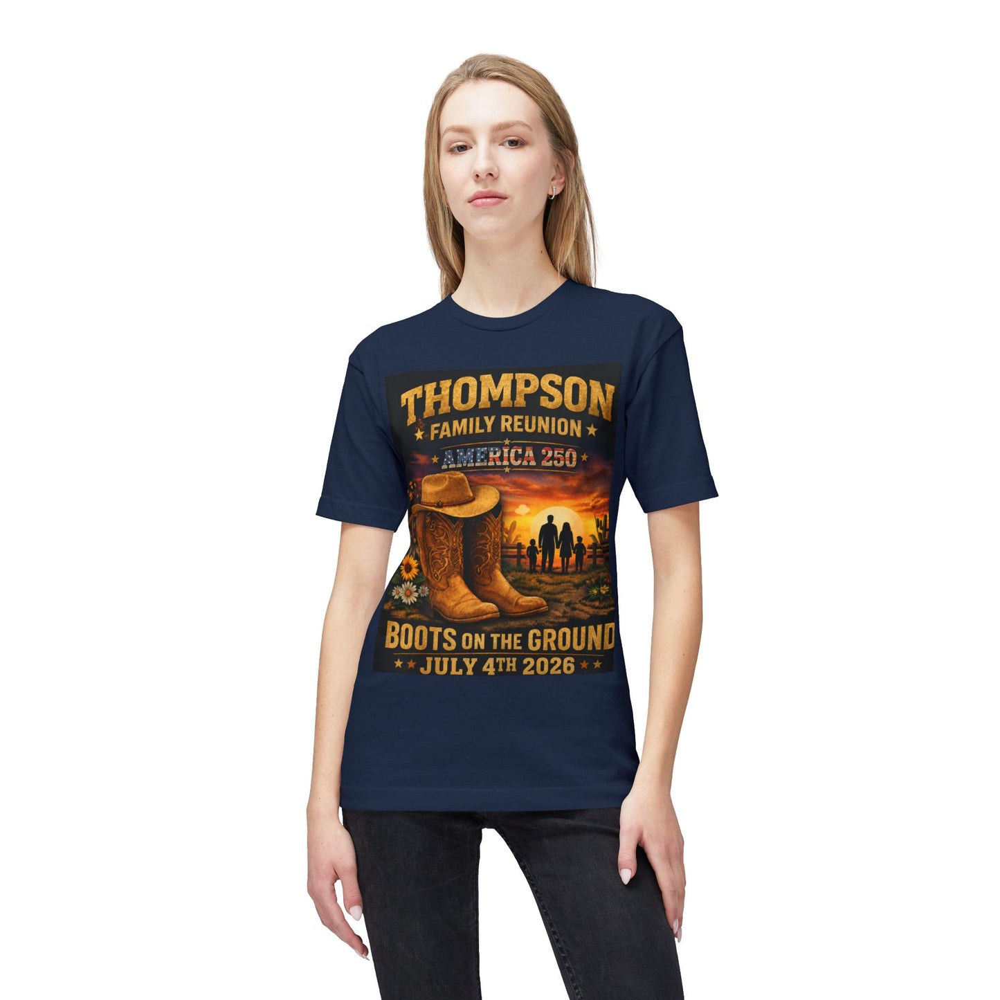 Thompson Family Reunion T-Shirt — "Boots on the Ground" July 4th 2026
