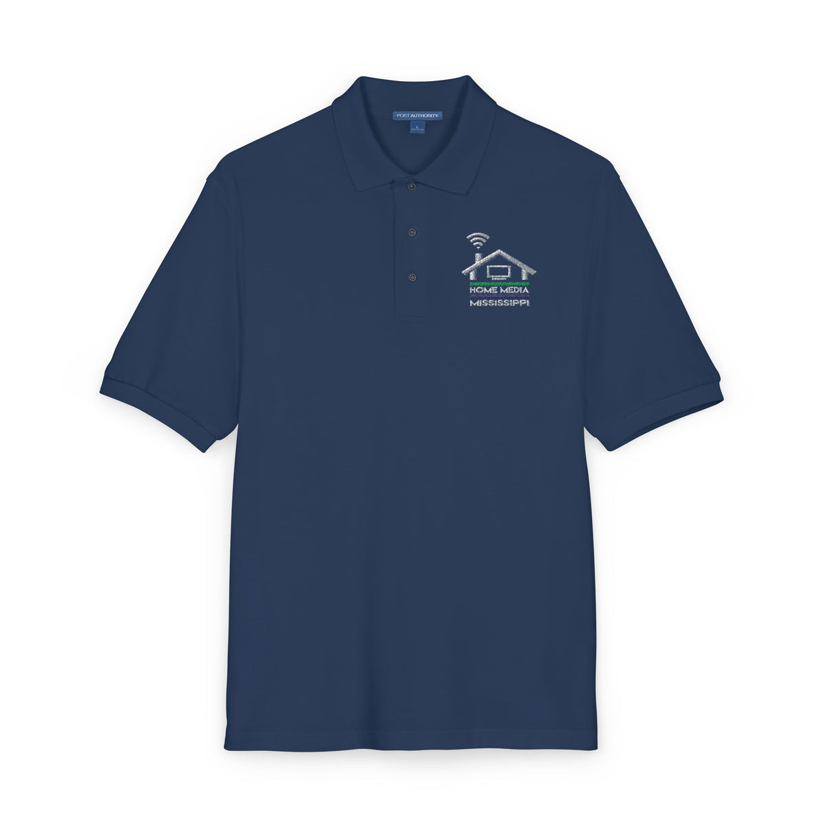 Embroidered Coastal Dolphin Polo Shirt — Casual Nautical Golf Tee