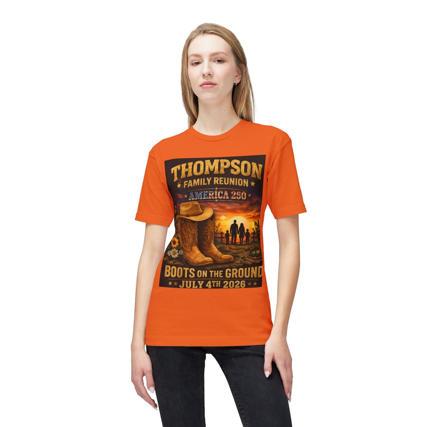 Thompson Family Reunion T-Shirt — "Boots on the Ground" July 4th 2026