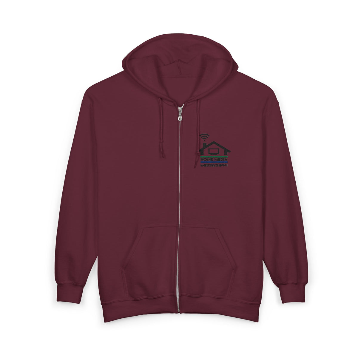 Smart Home Wi‑Fi Zip Hoodie — Home Automation Logo Sweatshirt