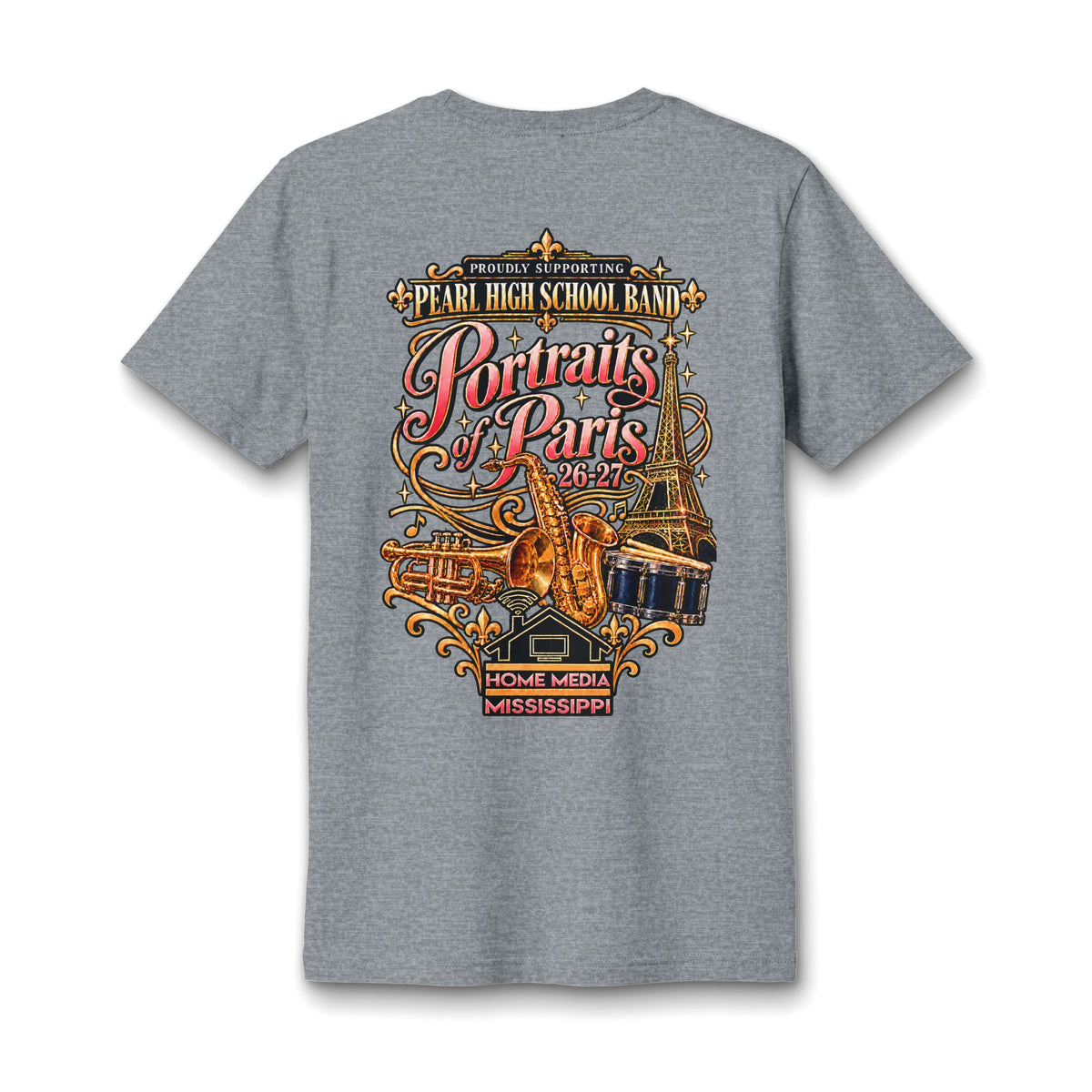Sax Mom Pearl High School Band V-Neck Tee