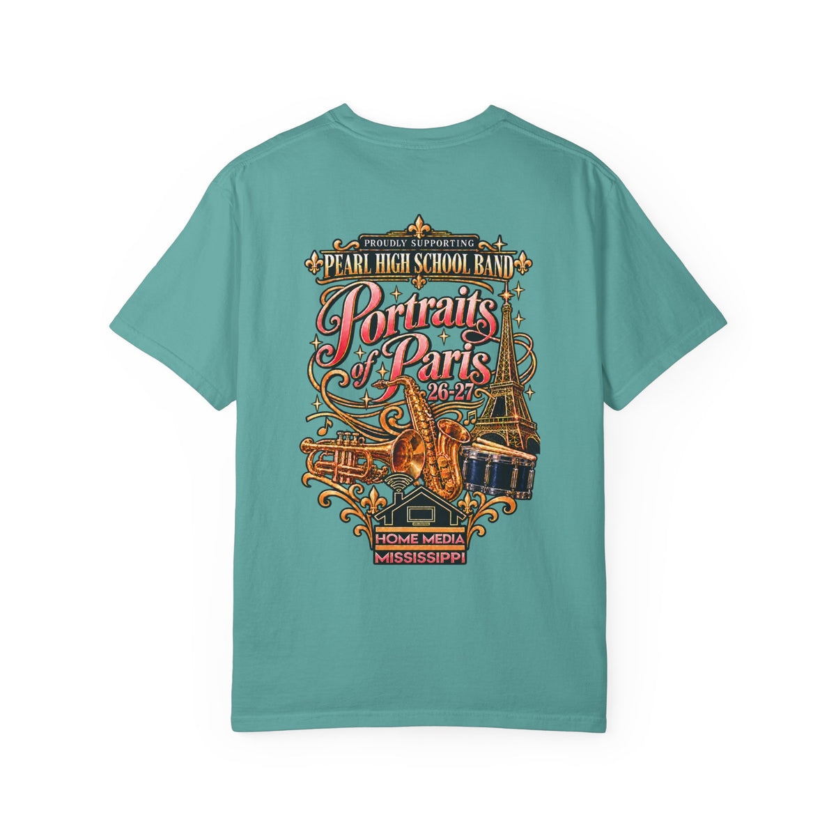 Sax Dad Portraits of Paris Graphic T-Shirt