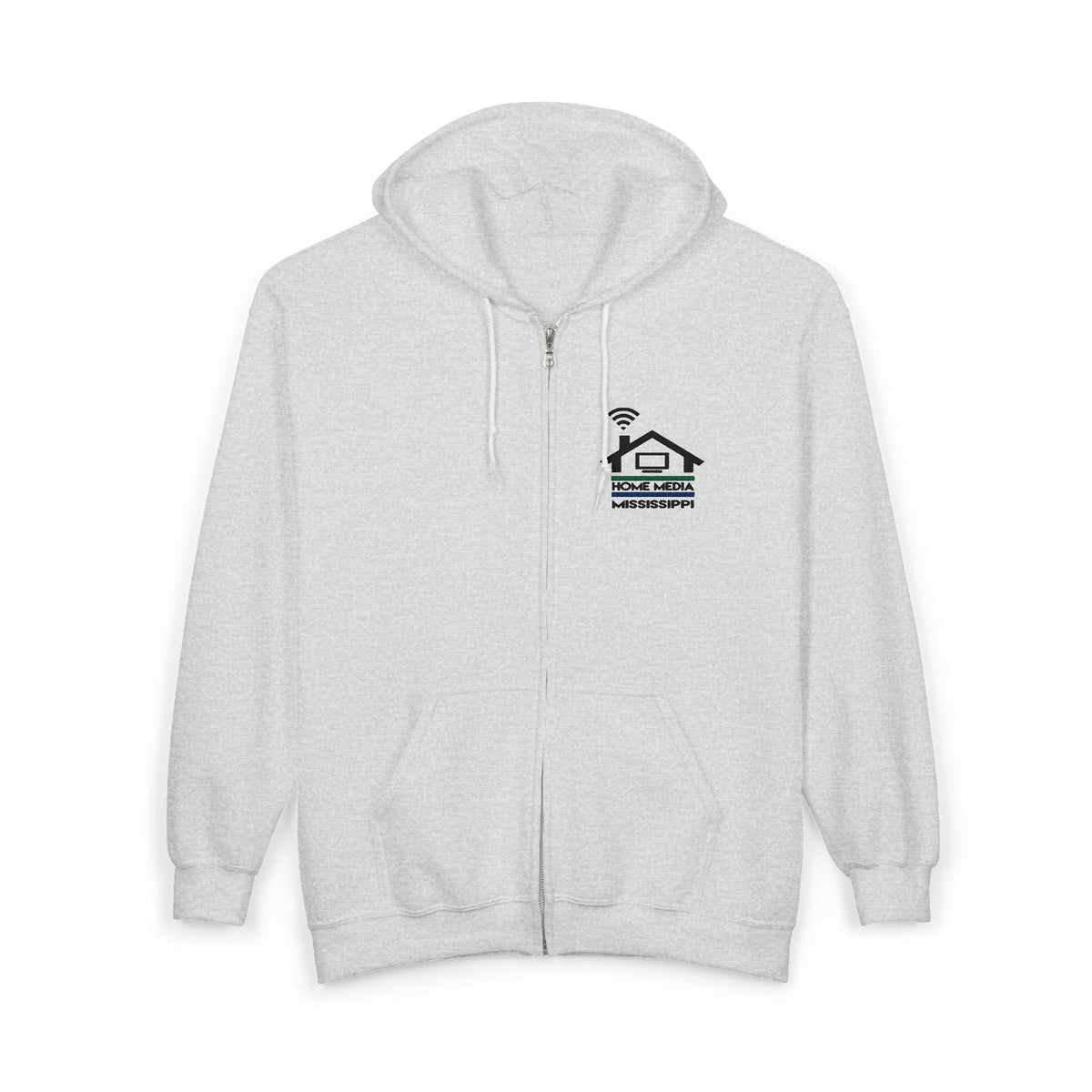 Smart Home Wi‑Fi Zip Hoodie — Home Automation Logo Sweatshirt