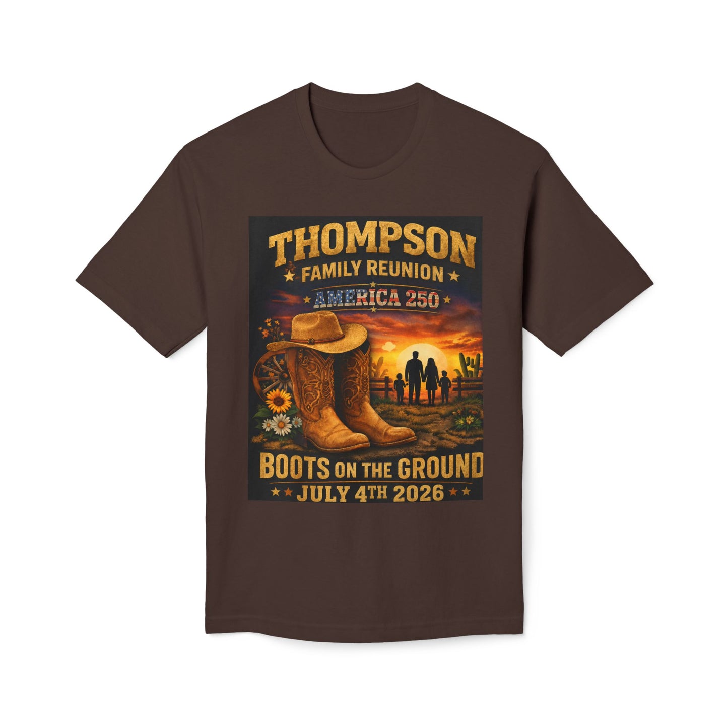Thompson Family Reunion T-Shirt — "Boots on the Ground" July 4th 2026