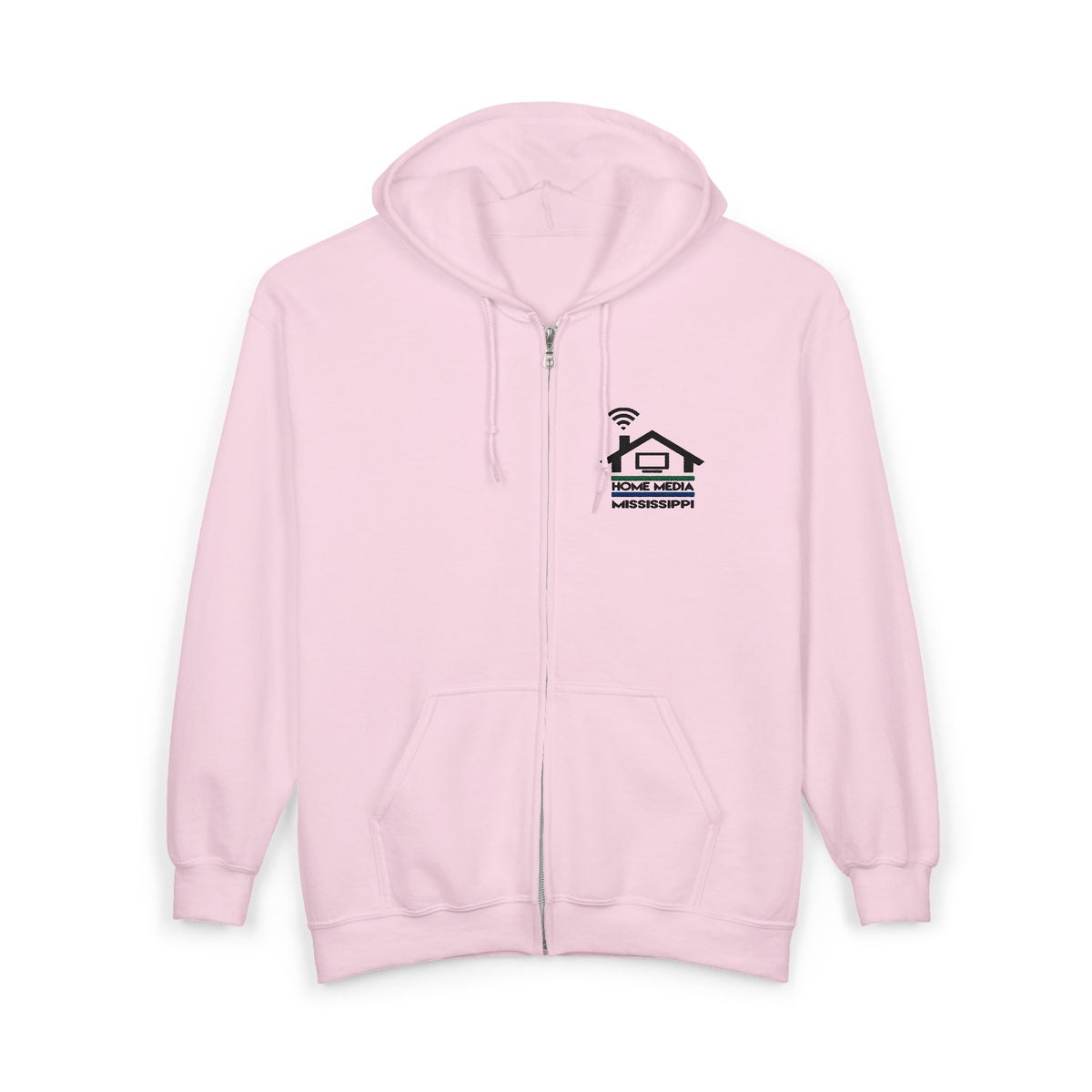 Smart Home Wi‑Fi Zip Hoodie — Home Automation Logo Sweatshirt