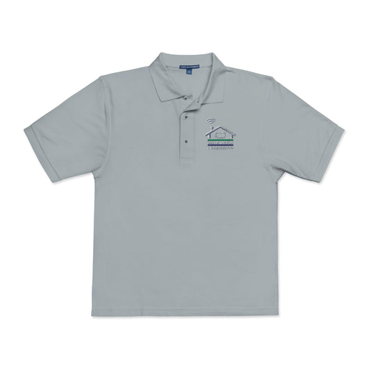 Embroidered Coastal Dolphin Polo Shirt — Casual Nautical Golf Tee