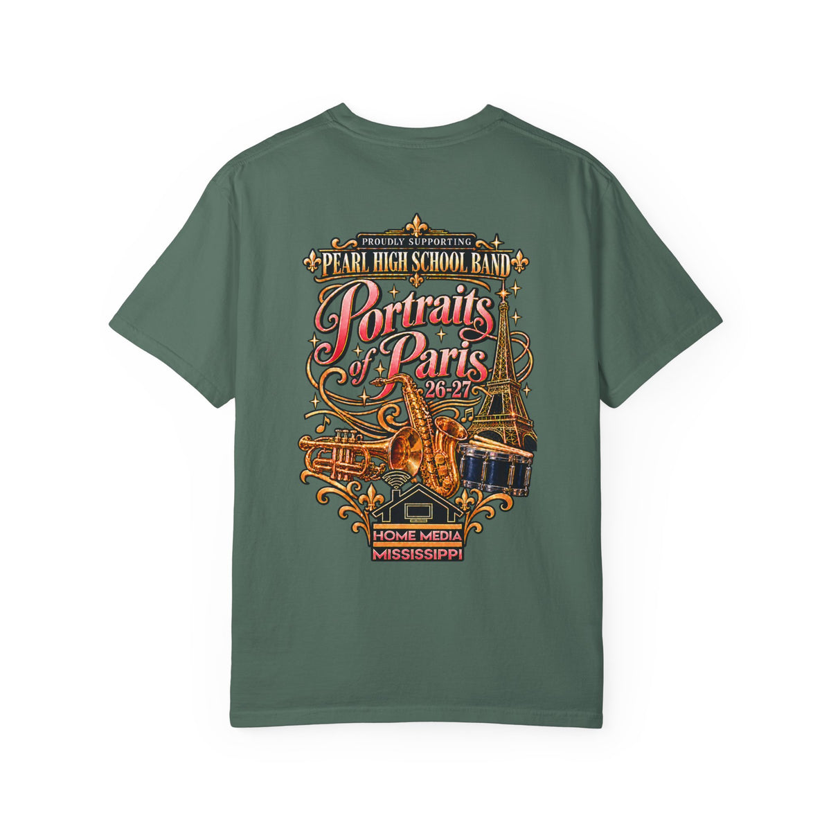 Sax Dad Portraits of Paris Graphic T-Shirt