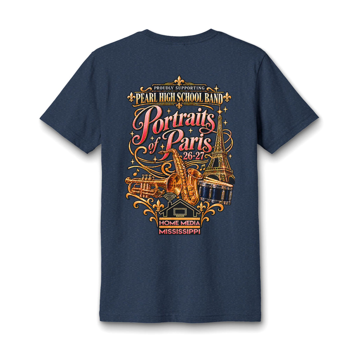 Sax Mom Pearl High School Band V-Neck Tee